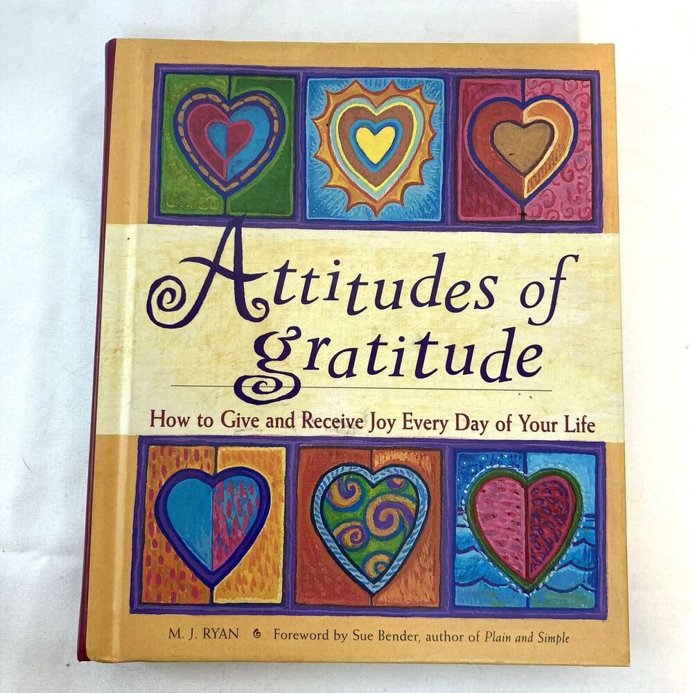 Attitudes Of Gratitude Hardcover Book Self-Help Inspirational Give & Receive Joy